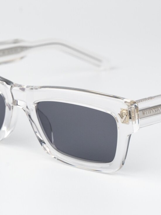 Valentino Women Sunglasses Transparent Grey Rectangle V-SHARP VLS-134 C main image 9